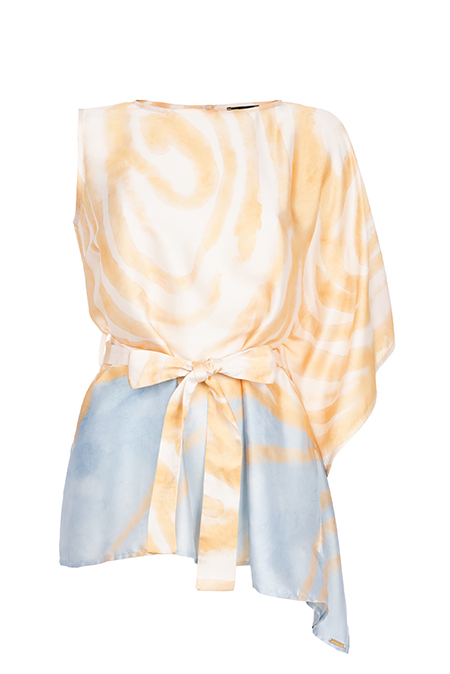 Asimetrična bluza u dezenu  Tiffany Production