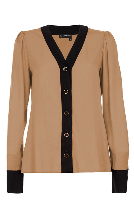 Tiffany Production Ženska bluza od 100% viskoze sa V izrezom