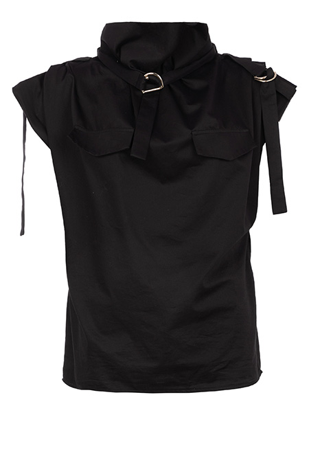 Bluza bez rukava sa visokom kragnom i kaiševima Tiffany Production