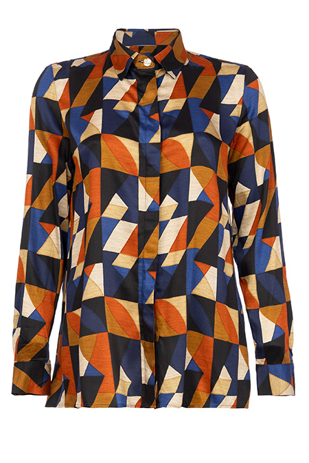 Ženska bluza dugih rukava sa kragnom Tiffany Production