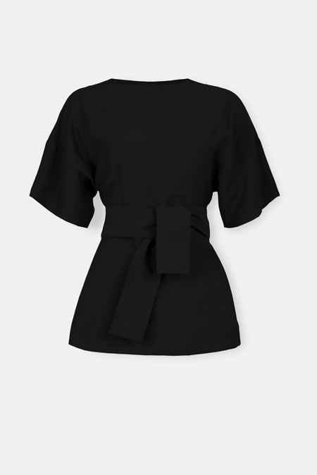Tiffany Production Viskozna bluza s otvorenim leđima