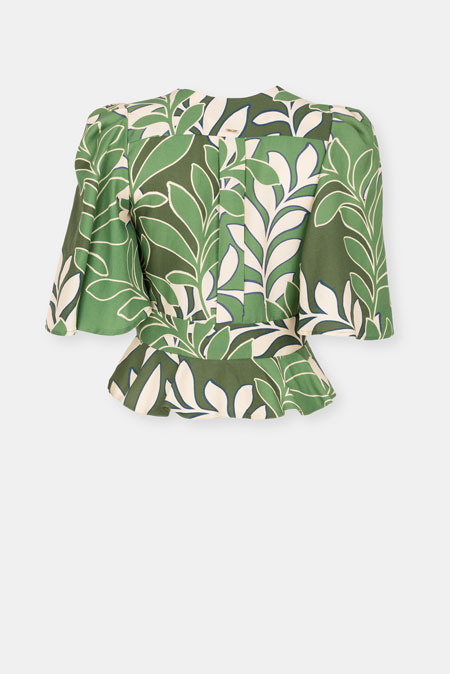 Bluza sa cvetnim dezenom i karnerom Tiffany Production