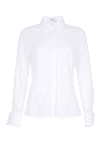 Tiffany Production Ženska jednobojna košulja sa skrivenim kopčanjem