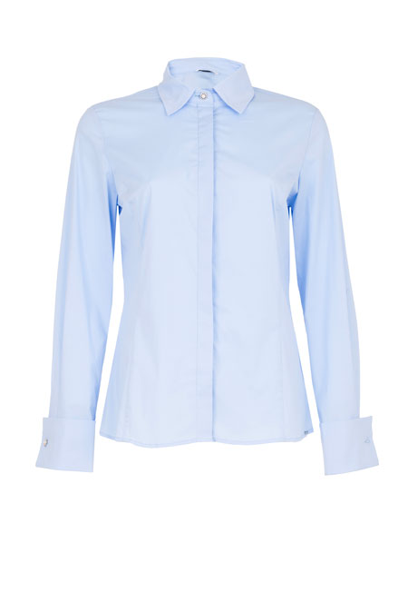 Tiffany Production Ženska jednobojna košulja sa skrivenim kopčanjem