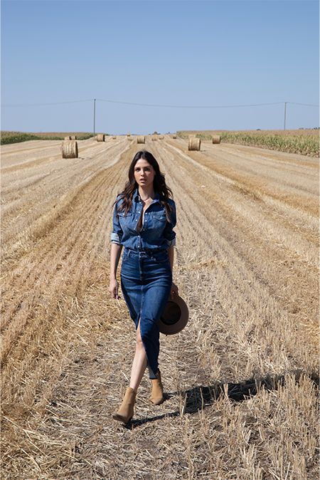 Ženska teksas košulja sa nitnama Tiffany Production