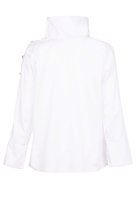 Ženska košulja sa visokom kragnom i ukrasnim dugmićima Tiffany Production