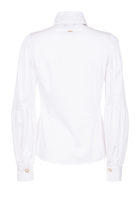 Ženska košulja sa naglašenim rukavima i kontrastnom maramom Tiffany Production