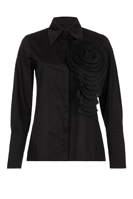 Ženska košulja sa cvetnim detaljem Tiffany Production