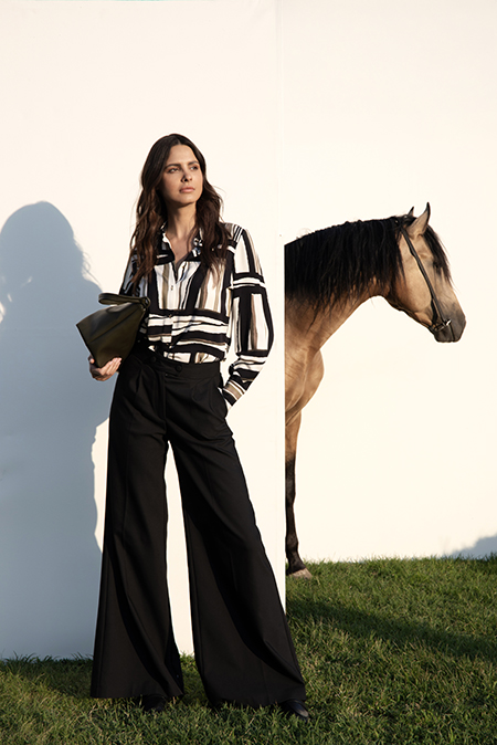 Tiffany Production Ženska košulja u dezenu sa klasičnim kopčanjem