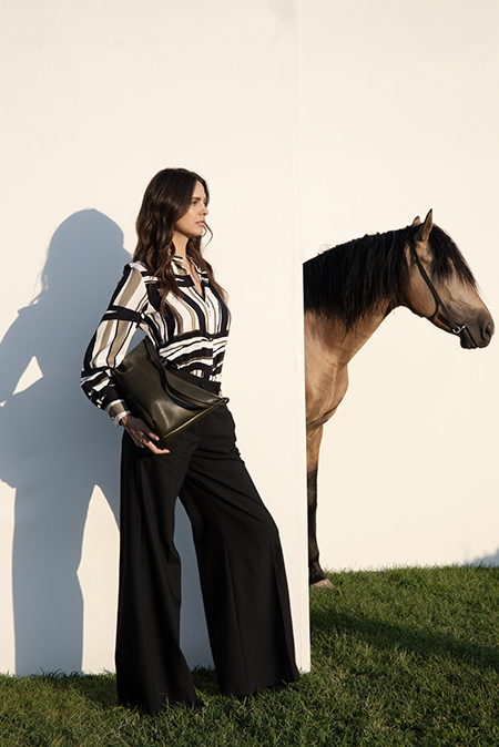 Ženska košulja u dezenu sa klasičnim kopčanjem Tiffany Production