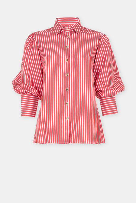 Prugasta košulja sa puf rukavima Tiffany Production