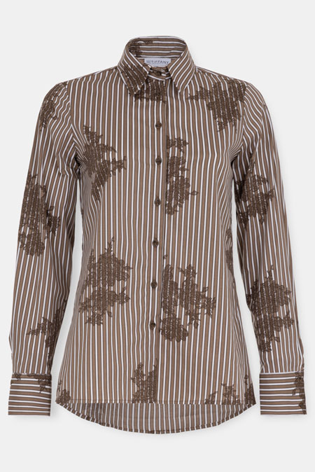 Košulja sa prugama i cvetnim dezenom Tiffany Production