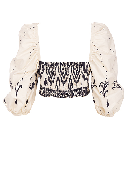 Kratki top naglašenih rukava Tiffany Production