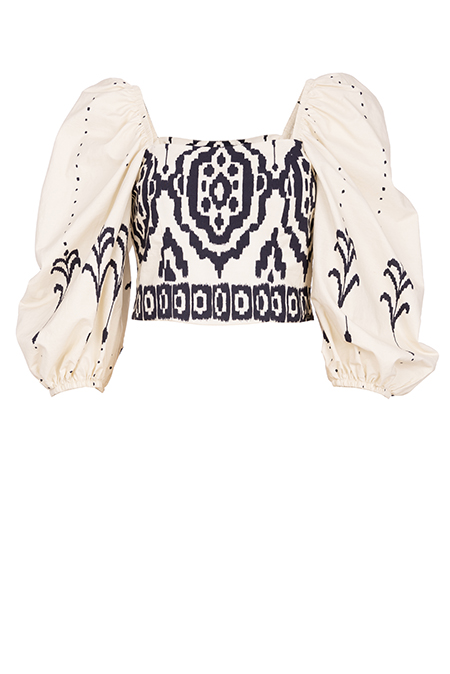 Kratki top naglašenih rukava Tiffany Production