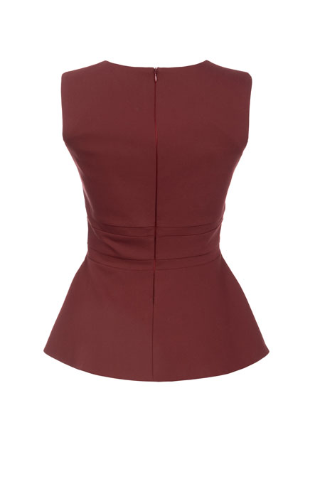 Top sa naglašenim strukom i ukrasnim mašnama Tiffany Production