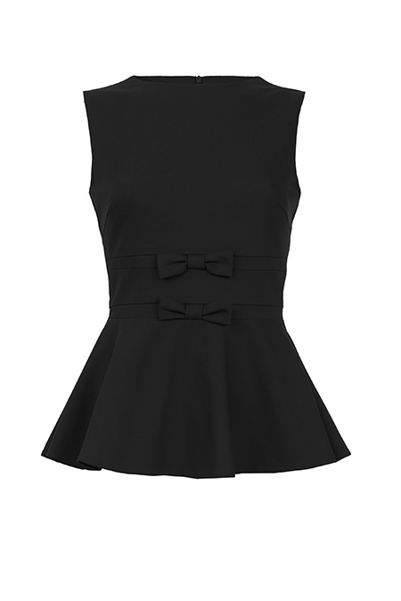 Top sa naglašenim strukom i ukrasnim mašnama Tiffany Production