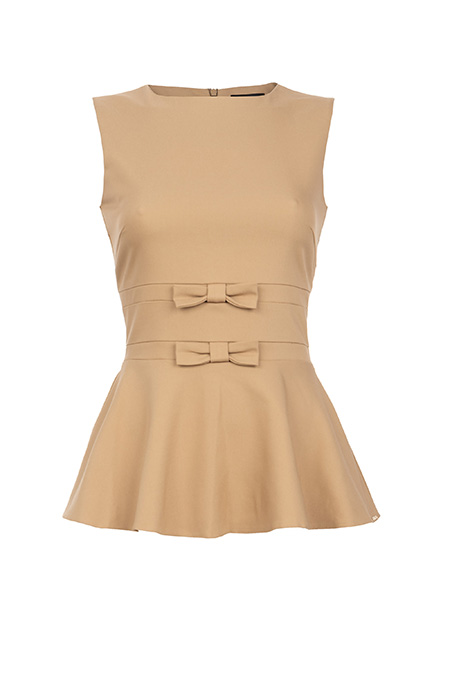 Top sa naglašenim strukom i ukrasnim mašnama Tiffany Production