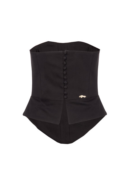 Asimetrični top sa dekorativnim dugmićima Tiffany Production