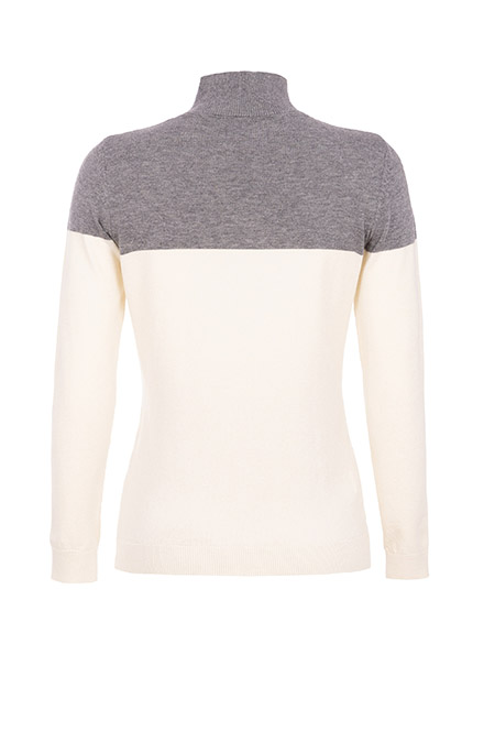 Ženski džemper sa visokom kragnom u dve nijanse Tiffany Production