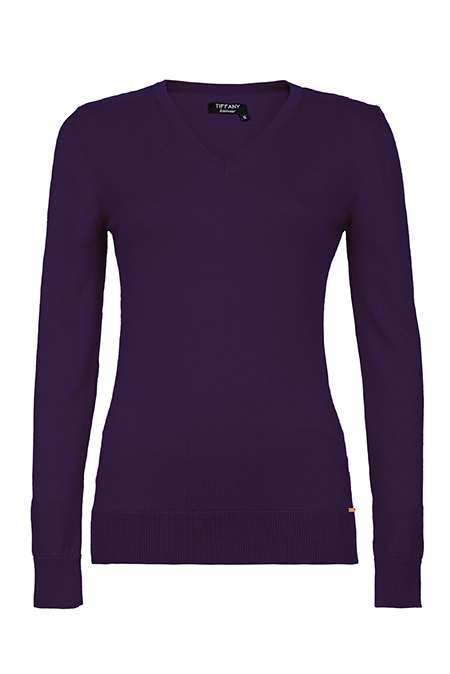 Ženski bazni džemper dugih rukava sa V izrezom Tiffany Production