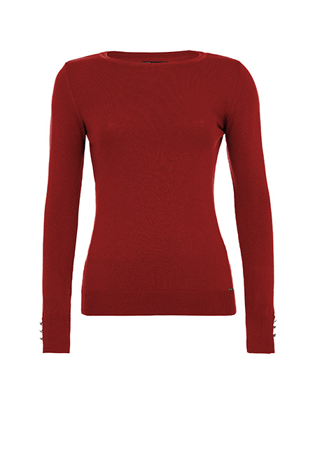 Ženski džemper dugih rukava sa ukrasnim dugmićima Tiffany Production