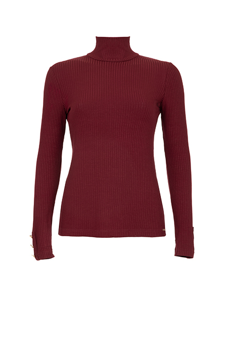 Rebrasta ženska rolka sa dugmićima na rukavima Tiffany Production