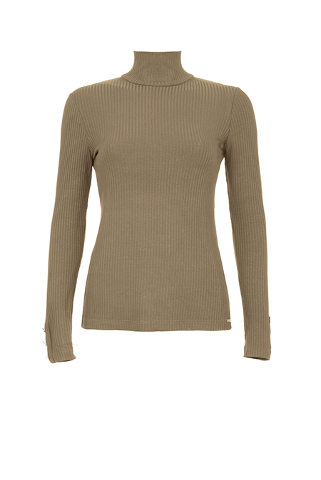 Rebrasta ženska rolka sa dugmićima na rukavima Tiffany Production