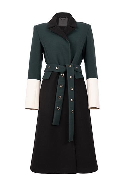 Ženski kontrastni kaput dugih rukava Tiffany Production