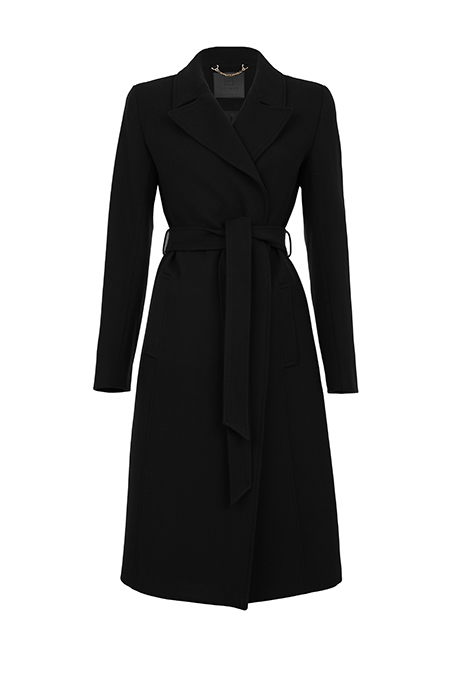 Tiffany Production Ženski kaput dugih rukava na preklop sa kaišem