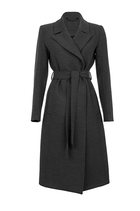 Ženski kaput dugih rukava na preklop sa kaišem Tiffany Production