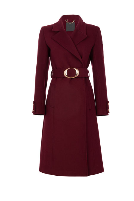 Elegantni kaput sa kaišem i zlatnom kopčom Tiffany Production