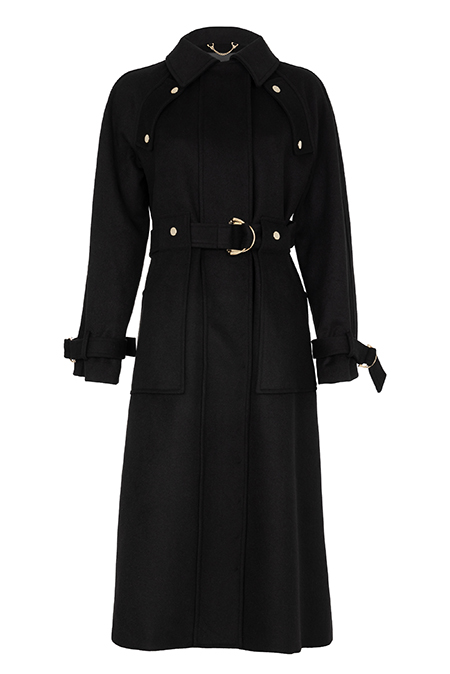 Ženski midi kaput sa skrivenim kopčanjem Tiffany Production