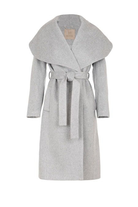 Tiffany Production Ženski kaput sa naglašenom kragnom i pojasom