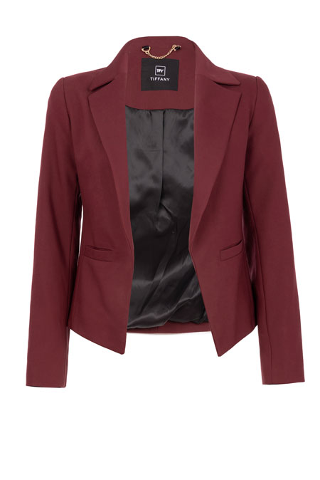 Ženski kratki sako bez kopčanja sa kragnom i reverima Tiffany Production