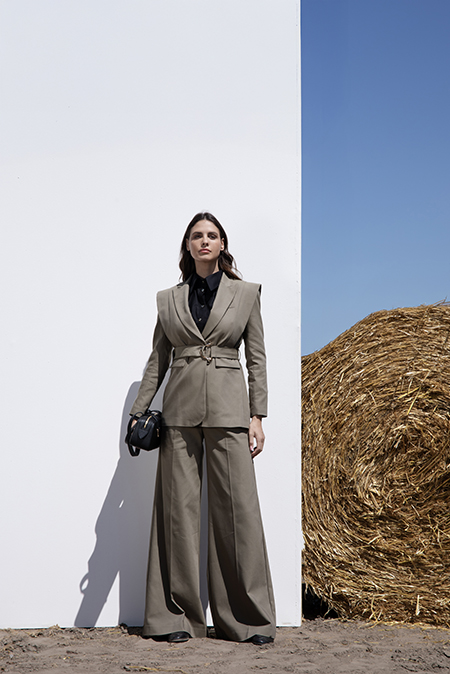 Ženski sako sa kaišem i asimetričnim detaljem Tiffany Production