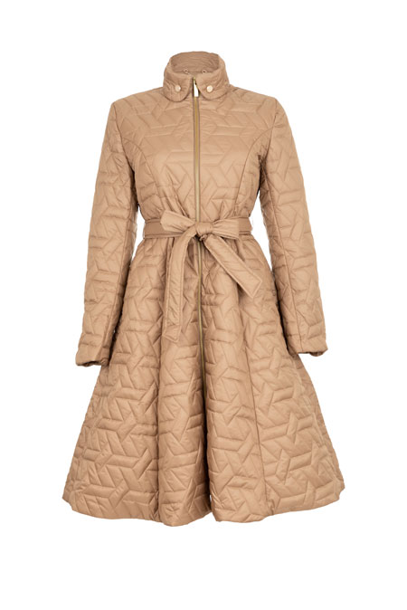 Tiffany Production Elegantna prošivena jakna sa pojasom