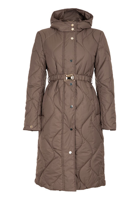 Prošivena midi jakna sa kapuljačom i kaišem Tiffany Production