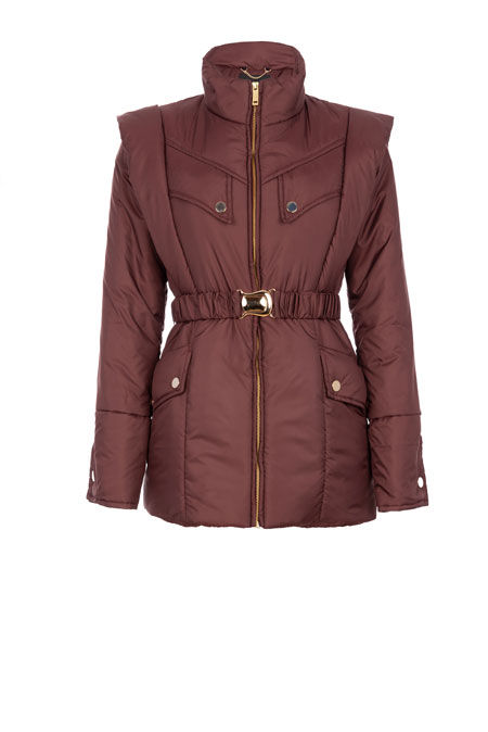 Ženska kratka jakna sa asimetričnim detaljem i pojasom Tiffany Production