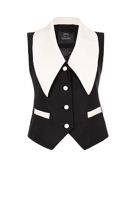 Ženski prsluk sa kontrastnim detaljima Tiffany Production