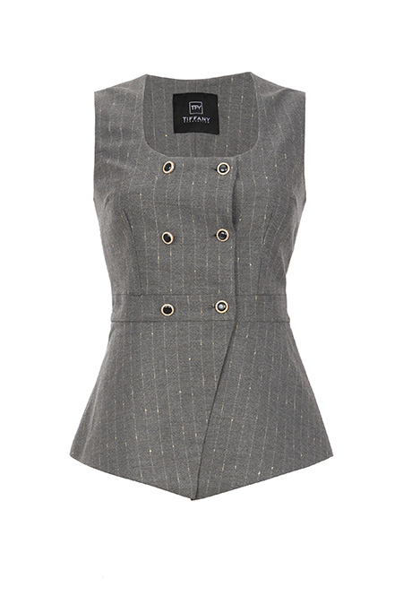 Tiffany Production Ženski prsluk bez rukava sa svetlucavim nitima