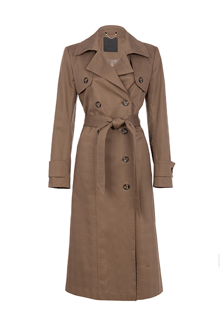 Ženski midi mantil sa kaišem i kopčanjem na preklop Tiffany Production