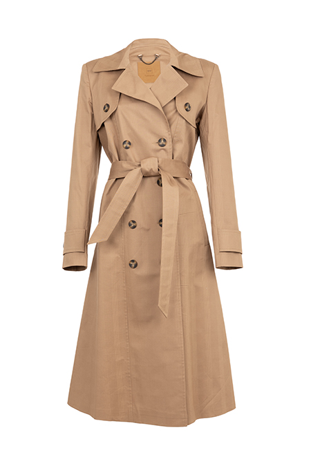 Ženski midi mantil sa kaišem i kopčanjem na preklop Tiffany Production