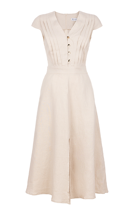 Tiffany Production Midi haljina od lana