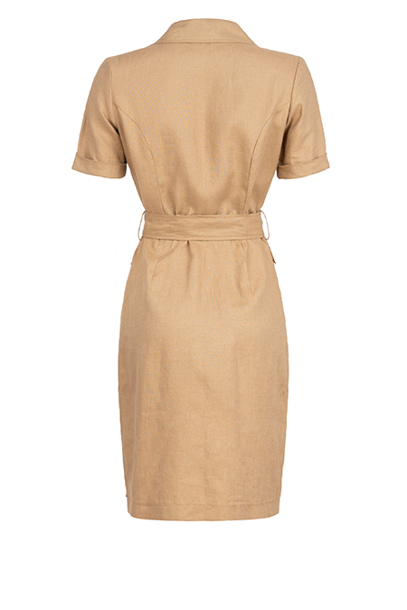 Haljina od lana na kopčanje Tiffany Production