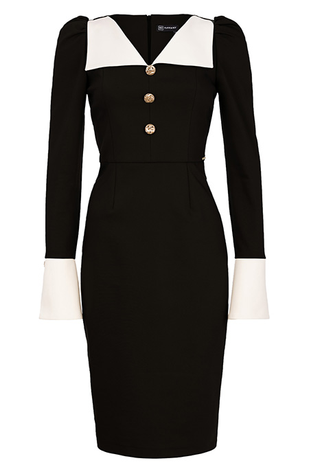 Ženska midi haljina sa zvonastim rukavima Tiffany Production