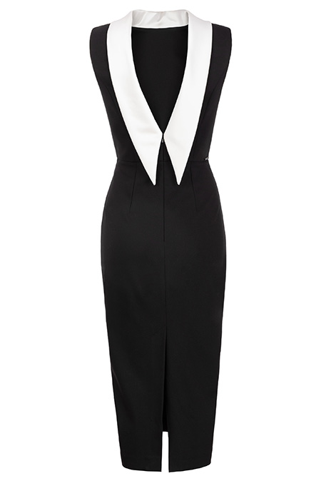 Midi haljina bez rukava sa kontrastnim leđima Tiffany Production