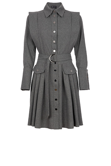 Mini haljina sa asimetričnim detaljem i pojasom Tiffany Production