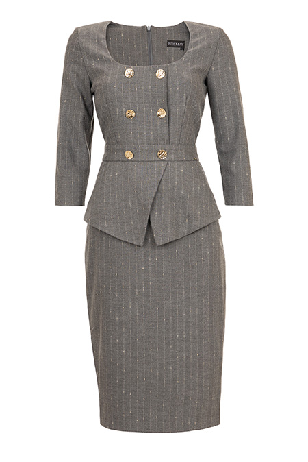 Tiffany Production Haljina u stilu sakoa sa ukrasnim dugmićima