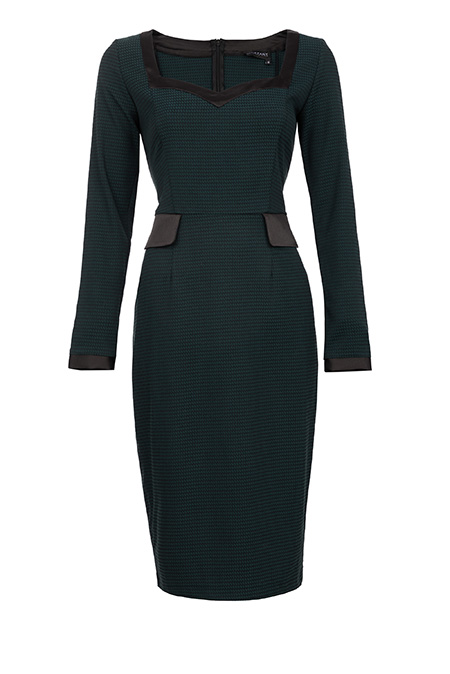 Tiffany Production Haljina dugih rukava sa satenskim izrezom