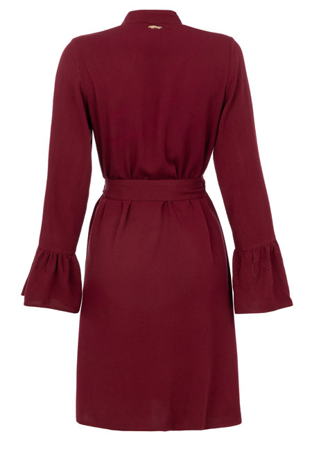 Ženska haljina sa zvonastim rukavima i ukrasnim kaišem Tiffany Production